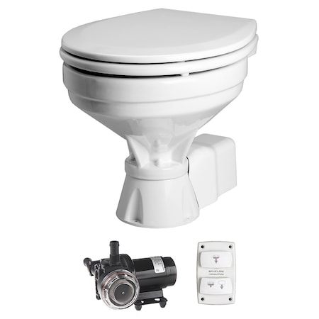Johnson Pump Aquat Toilet Electric Comfort 12V W/Pump 80-47232-01